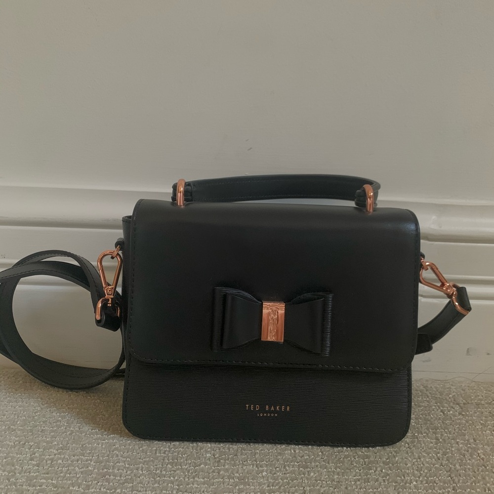 Ted Baker Black Leather Crossbody Bag